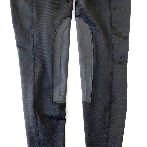 Kerrits Womens Black Fleece Lite Knee Patch Riding Tights Size S Breeches Warm - Picture 11 of 15